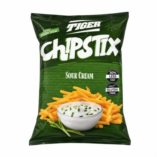 Tiger Chipstix Sour Cream Potato Sticks, 80 g (2.82 oz)